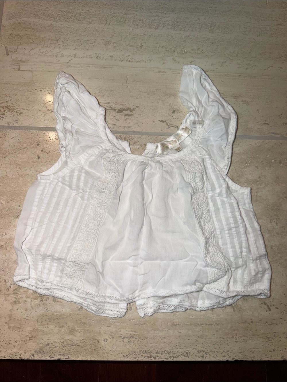LoveShackFancy Kids Kairi Flutter Sleeve Top